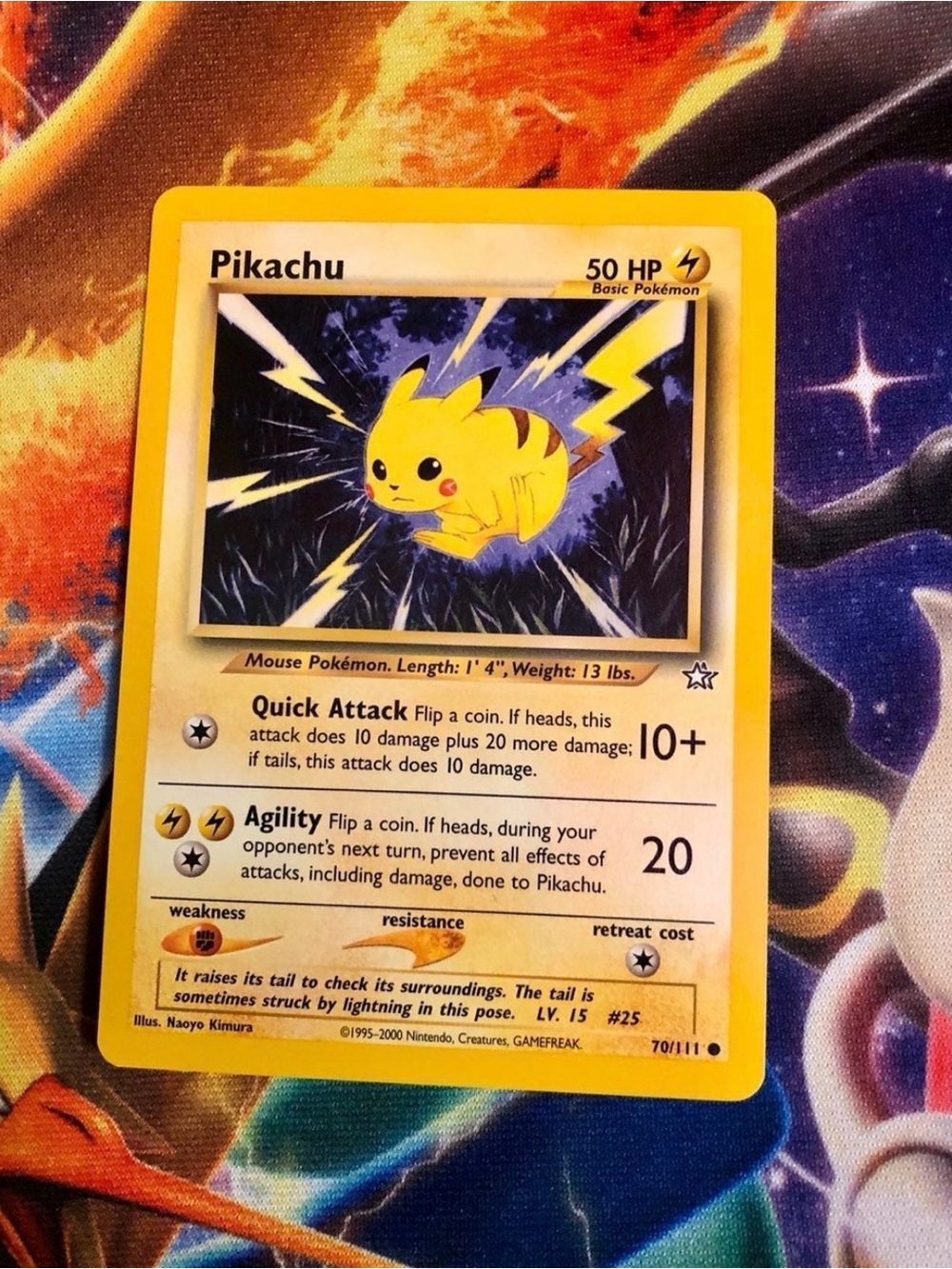 Pokemon Pikachu  card 70/111 Neo Genesis